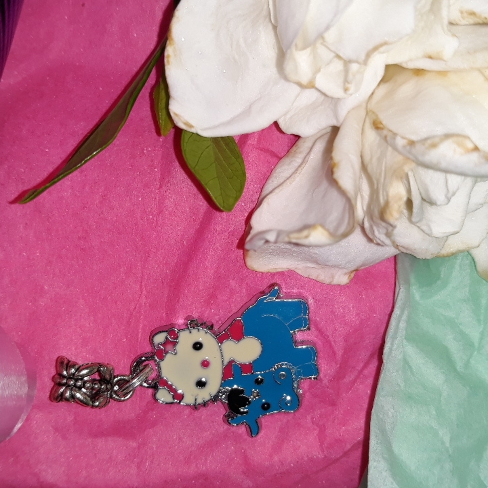 Hello Kitty Cat Charm Fits Euro Style Bracelet Pando Troll Charm NEW